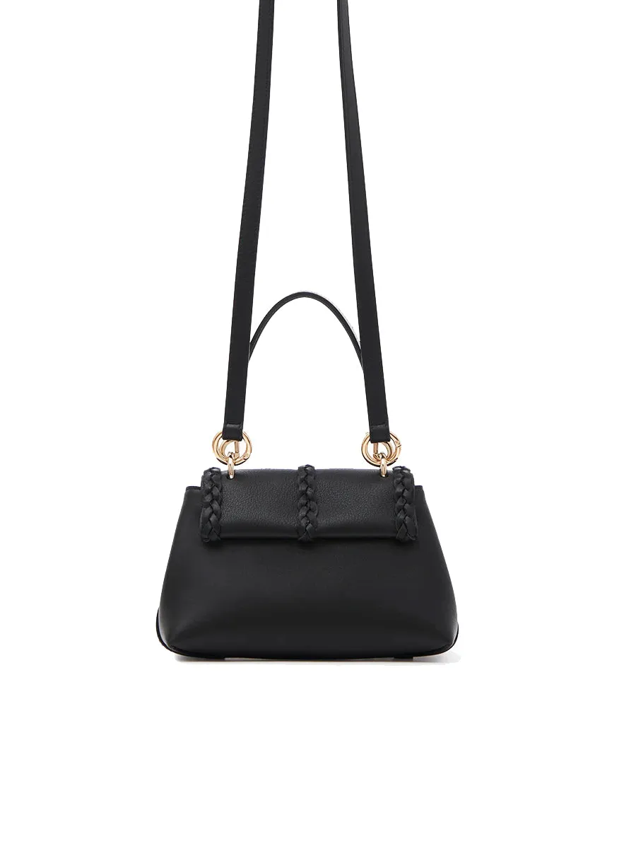 Penelope Mini Soft Shoulder Bag in Black