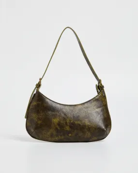 Peta + Jain Cari Shoulder Bag Green Distressed