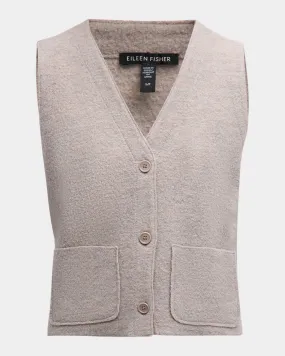 Petite Lightweight Boiled Wool Vest