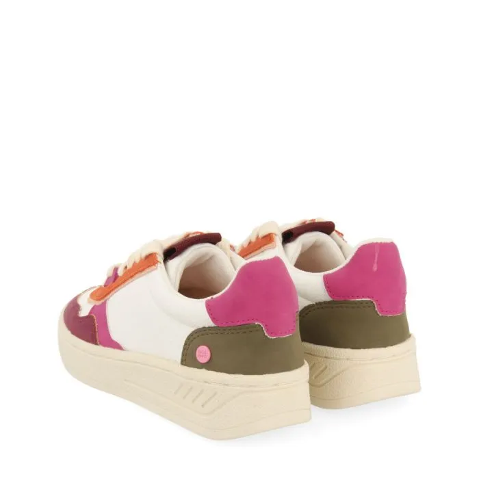 Pettingen children's white sneakers with multicoloured details