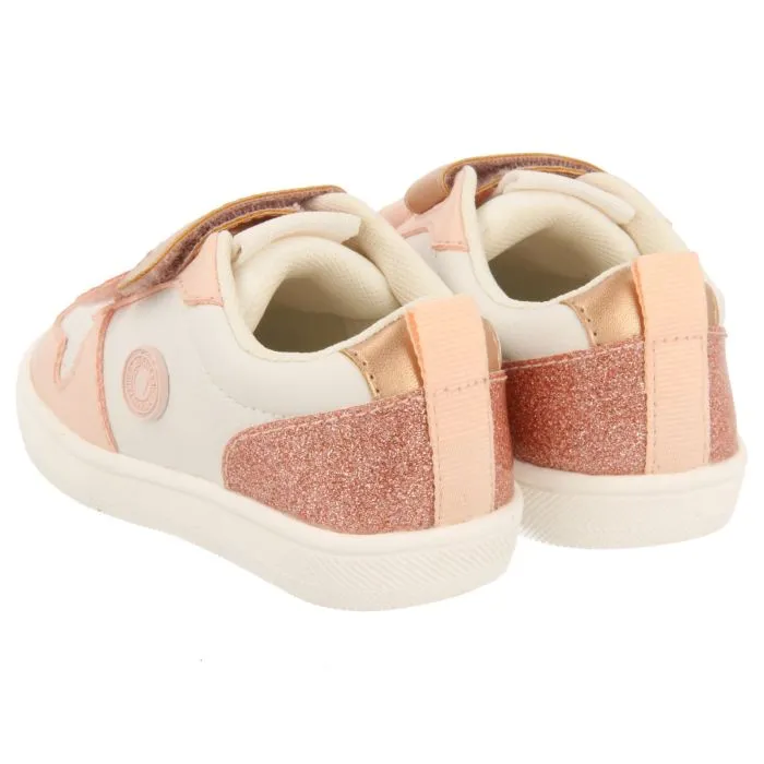 PINK SNEAKERS WITH GLITTER AND METALLIC DETAILS FOR BABY RIDDLE