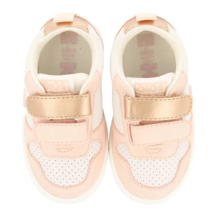 PINK SNEAKERS WITH GLITTER AND METALLIC DETAILS FOR BABY RIDDLE