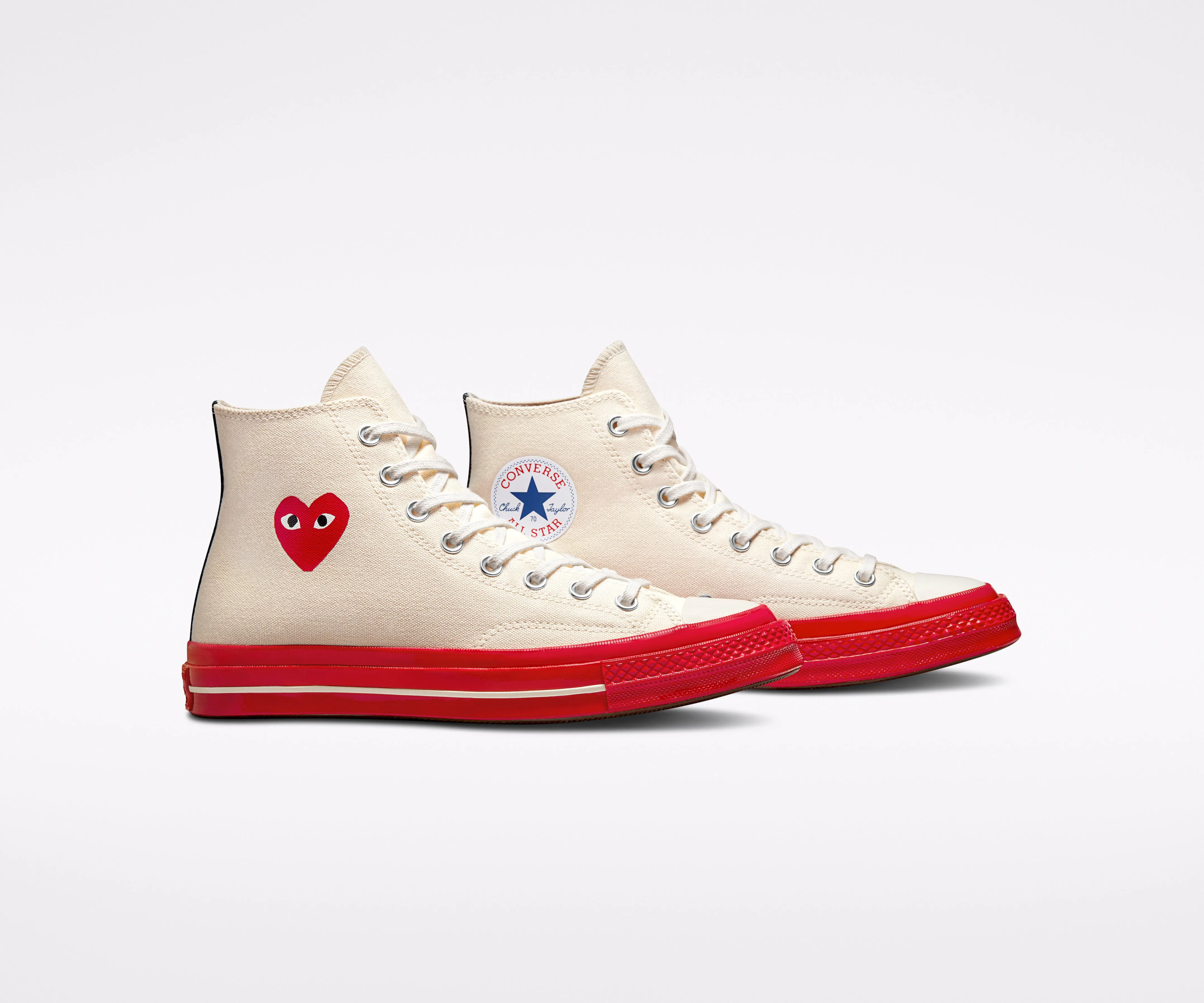 Play Comme des Garons x Converse Red Heart Chuck Taylor All Star '70 High (White)