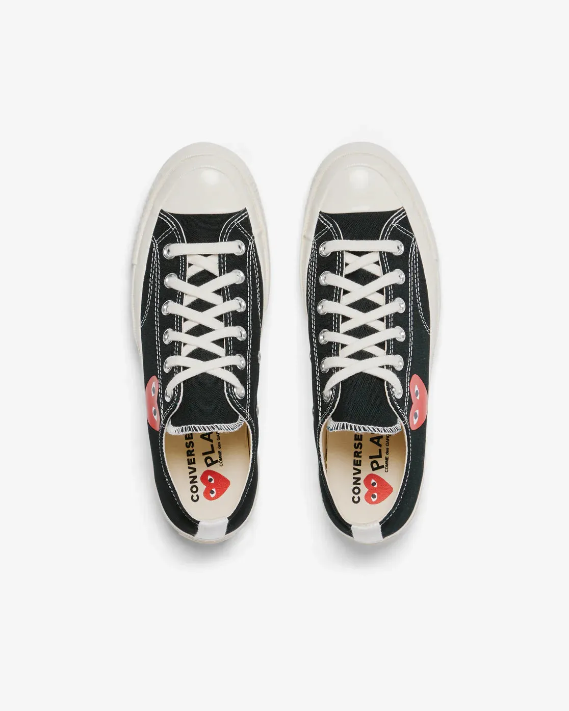 Play Comme des Garons X Converse Small Red Heart All Star '70 Low (Black)