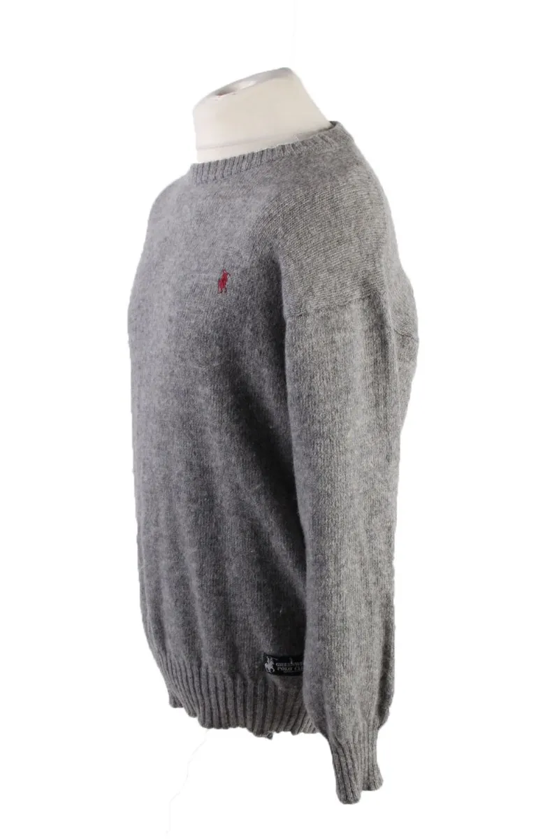 Polo Pullover Jumper Grey XL - Pepper Tree London