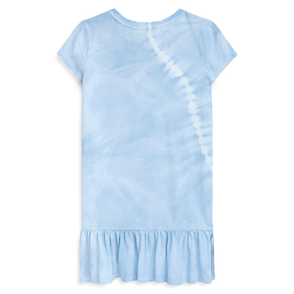 Polo Ralph Lauren Girl's Tie-Dye Polo Bear Cotton T-Shirt Dress