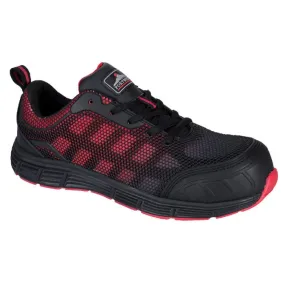 Portwest FT35 Compositelite Ogwen Low Cut Trainers S1P (Black/Red)