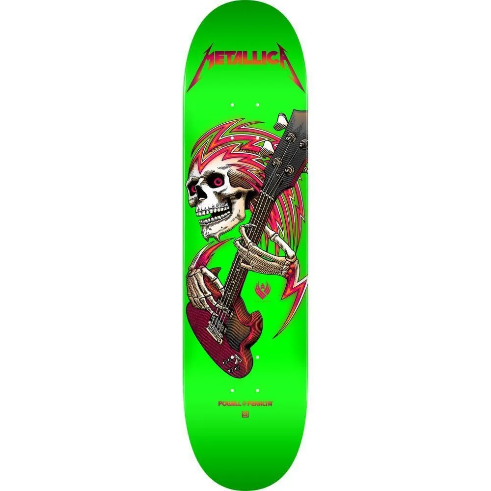 Powell Peralta Flight Skateboard Deck Metallica Collaboration Lime Green 9
