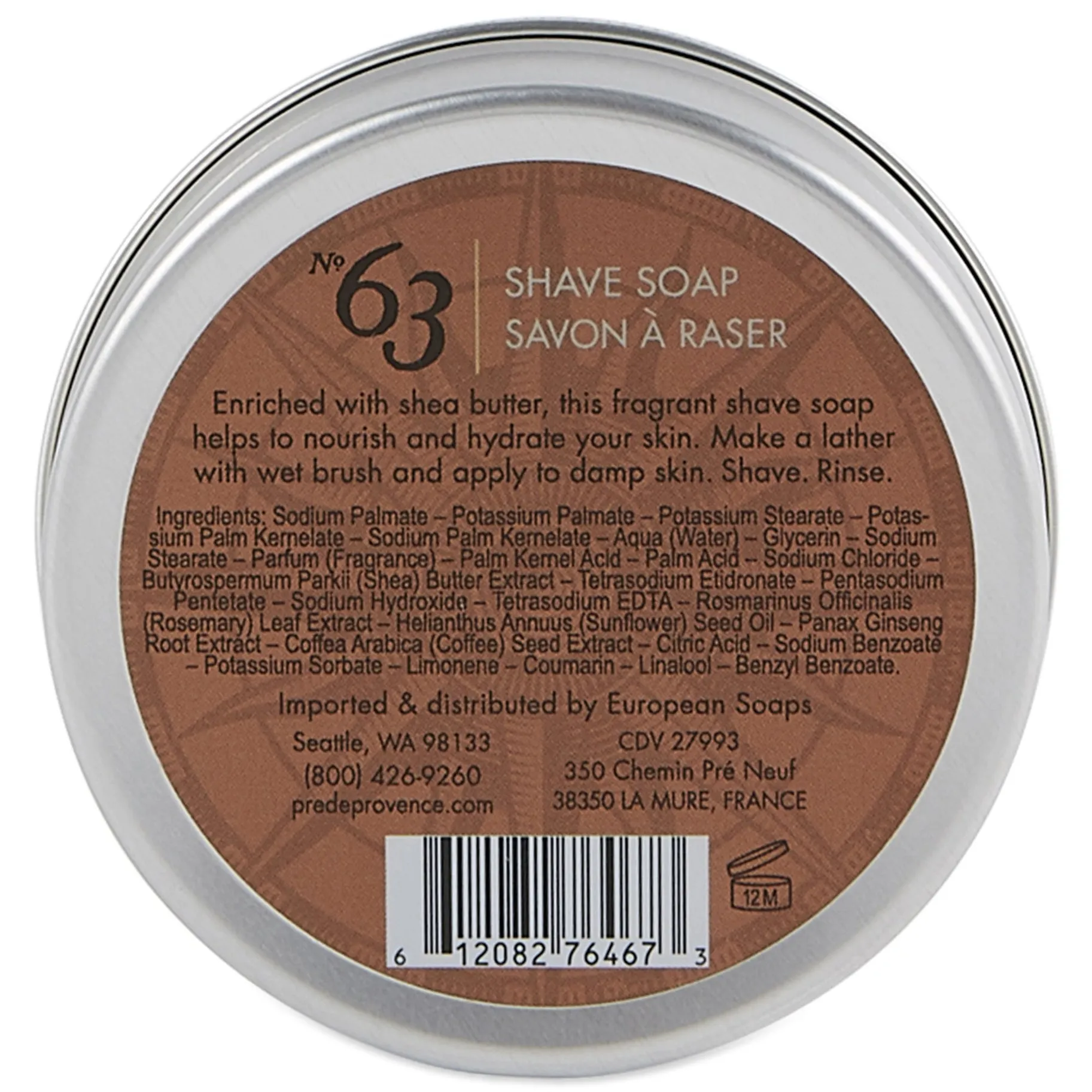 Pre de Provence Men's 63 Shave Soap