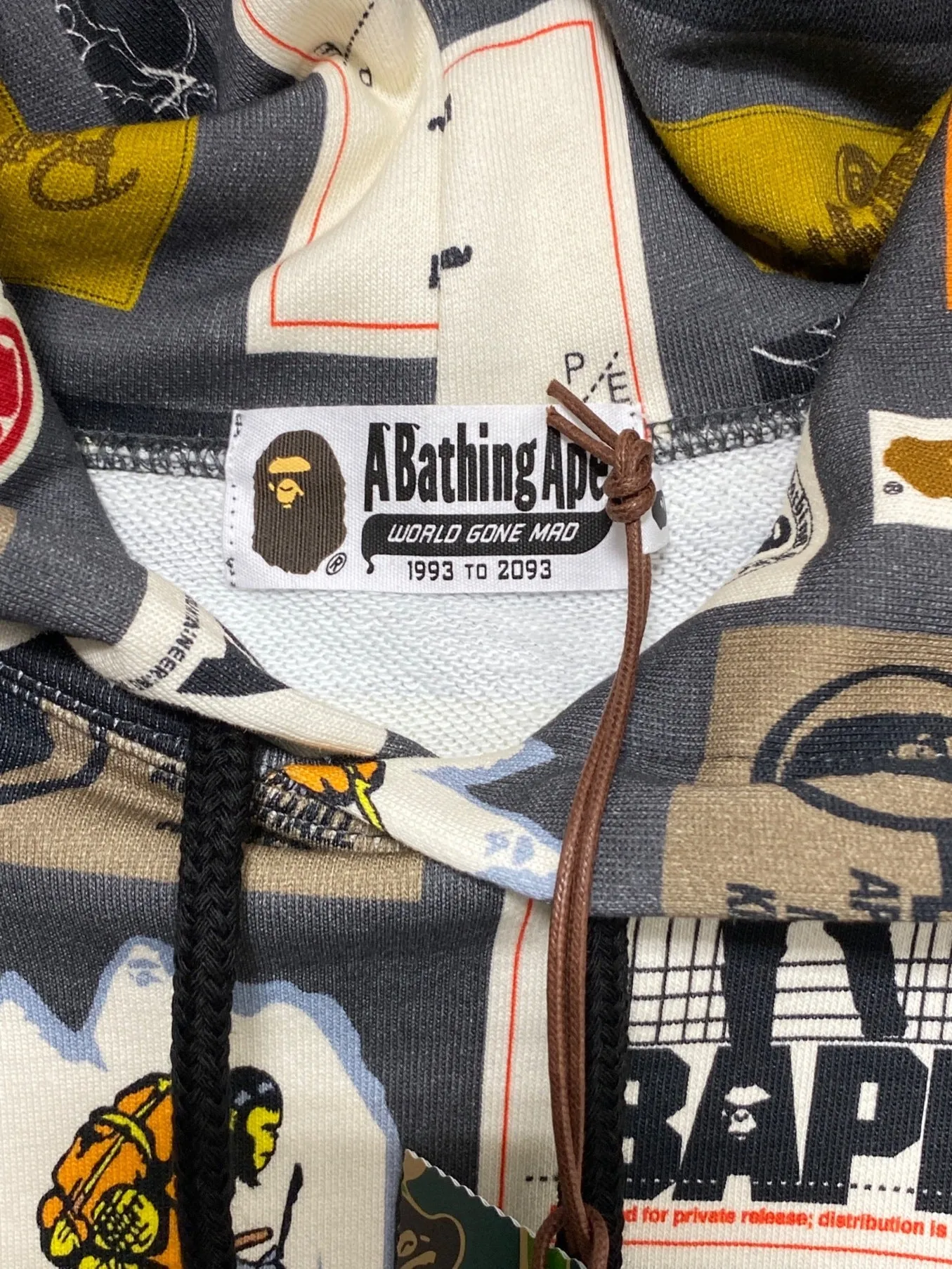 [Pre-owned] A BATHING APE MULTI LABEL RELAXED FIT PULLOVER HOODIE