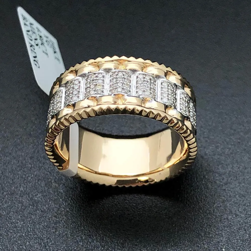 Pres Eternity Link .80cttw Diamond 10K Yellow Gold Ring