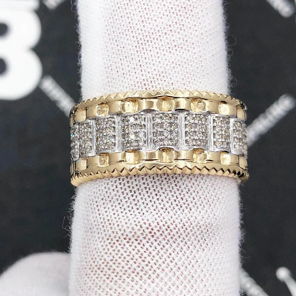 Pres Eternity Link .80cttw Diamond 10K Yellow Gold Ring