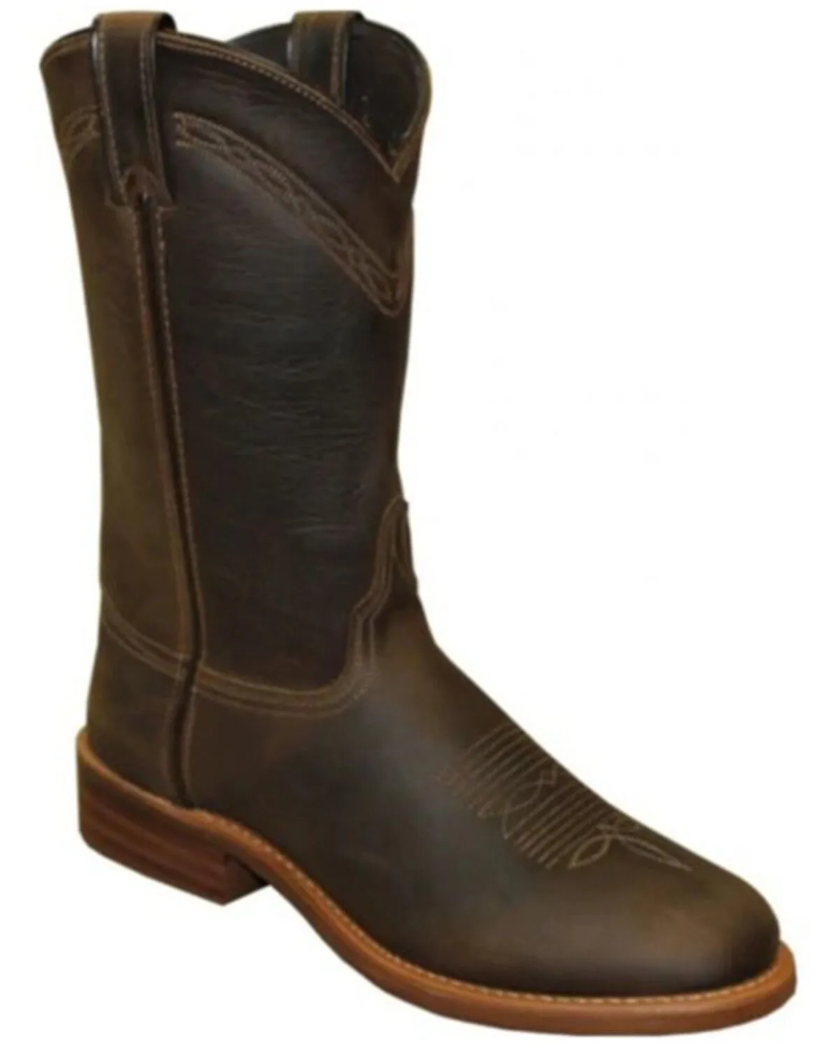 Product Name:  Abilene Men's Cowhide Leather Pull On Western Boot - Broad Round Toe