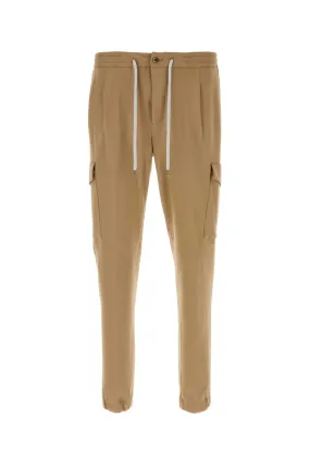 Pt Torino Camel Stretch Viscose Blend Joggers