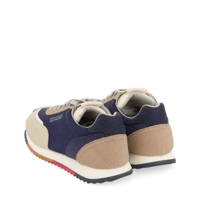 Pulkau children's navy blue lace-up sneakers