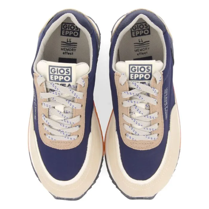 Pulkau children's navy blue lace-up sneakers