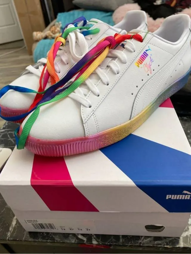 Puma Clyde "Pride" Sz 13, FULLY AUTHENTICATED!