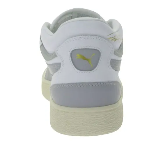 PUMA Ralph Sampson Demi OG baskets en cuir véritable pour femmes et hommes NBA Basketball 371683 05 blanc