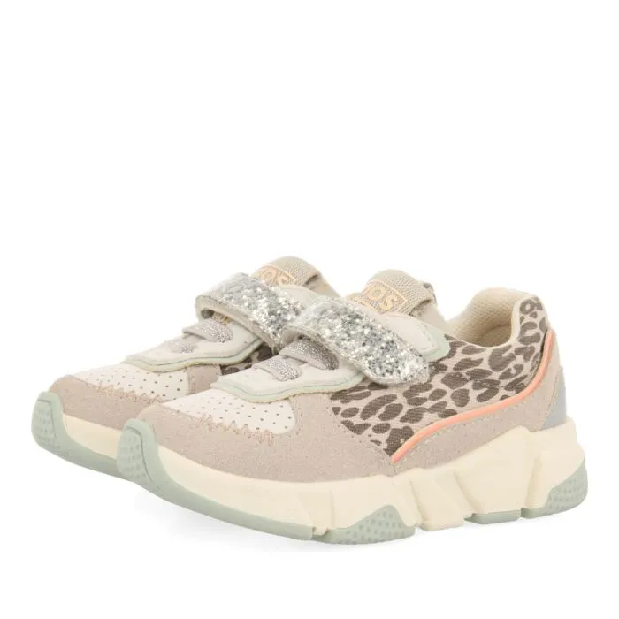 Punda babies white leopardrint sneakers