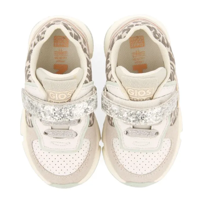 Punda babies white leopardrint sneakers