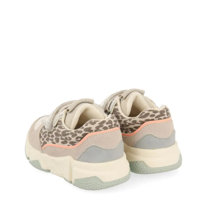 Punda babies white leopardrint sneakers