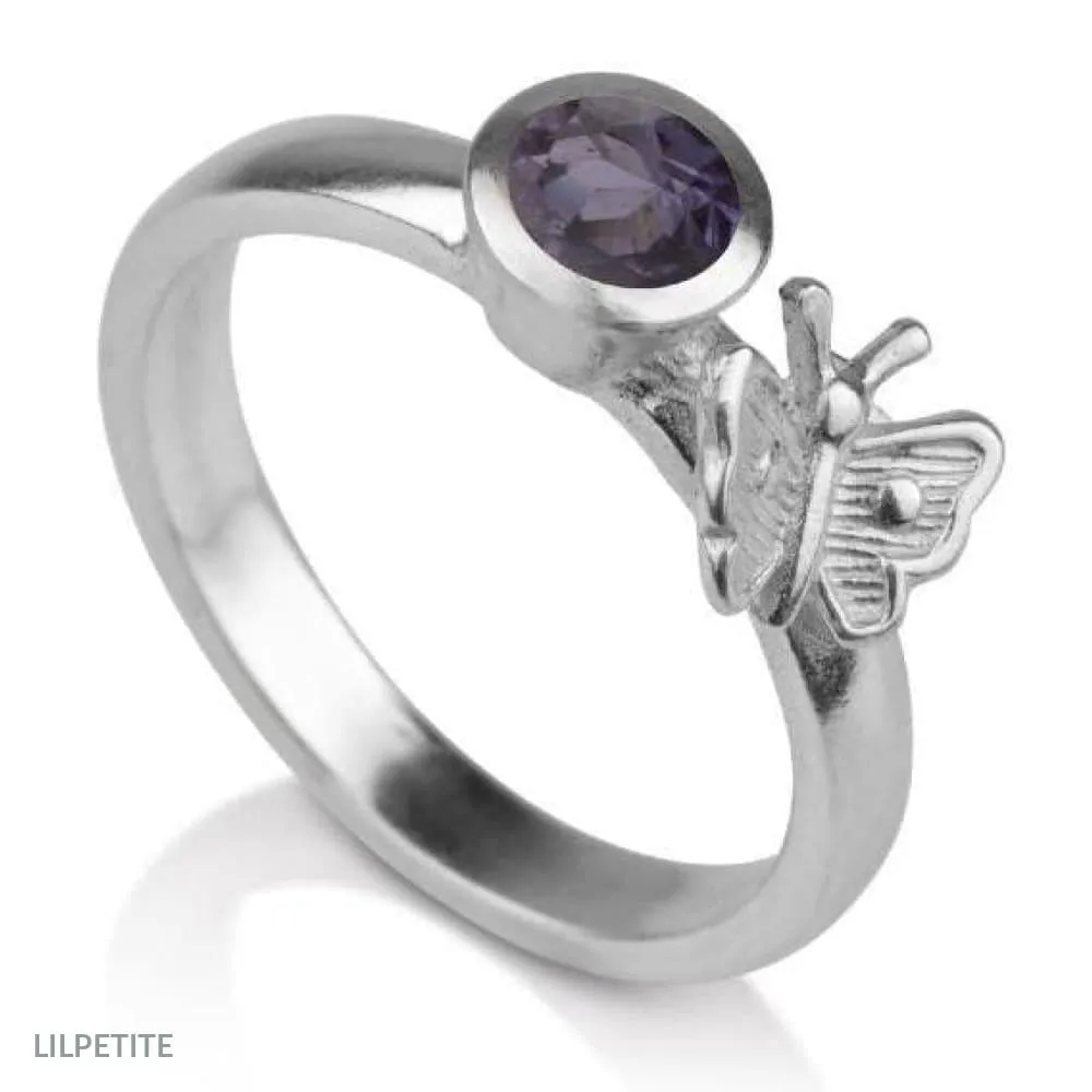 Purple Butterfly Ring