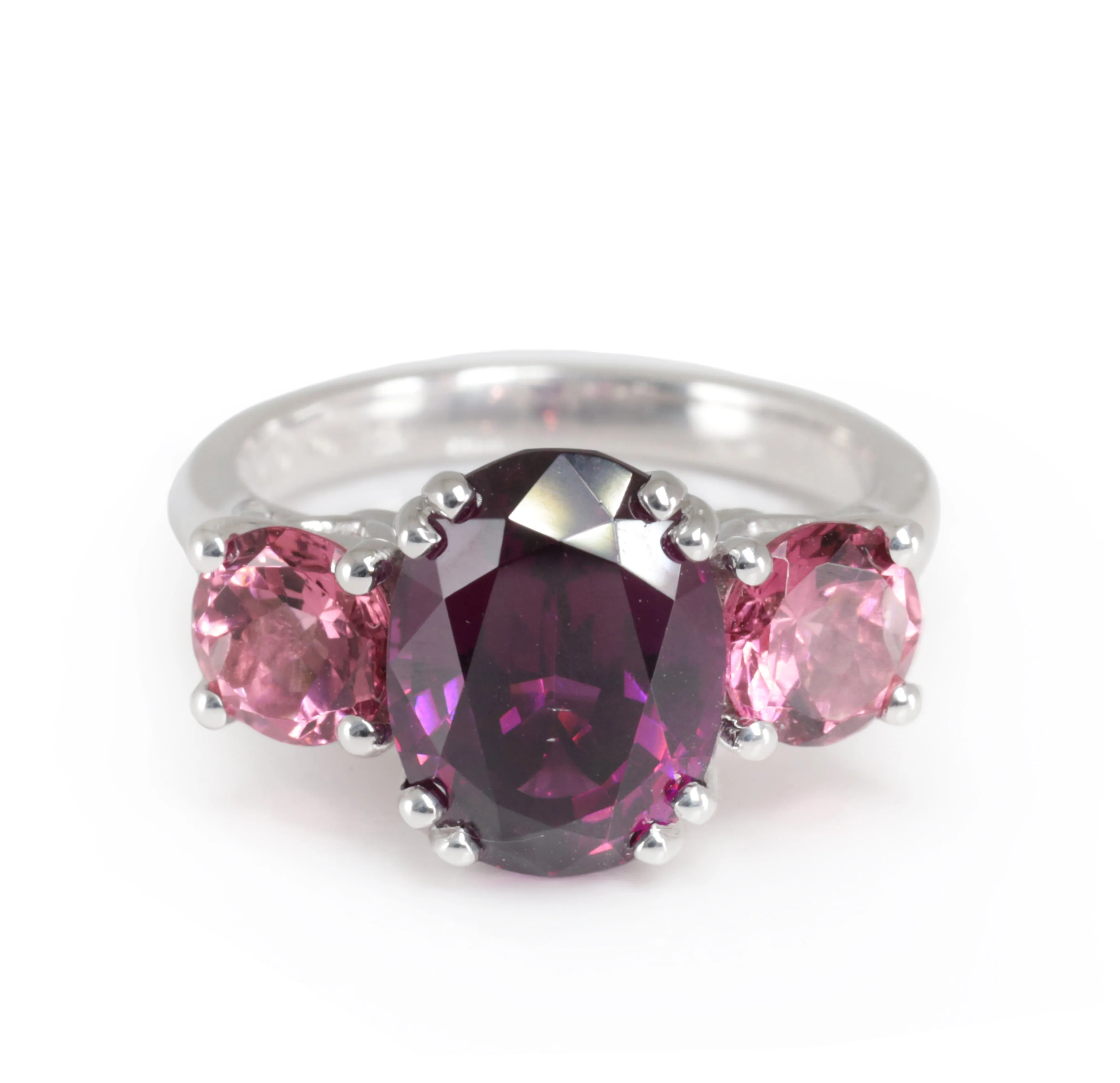 Purple Garnet and Rubelite Tourmaline Ring