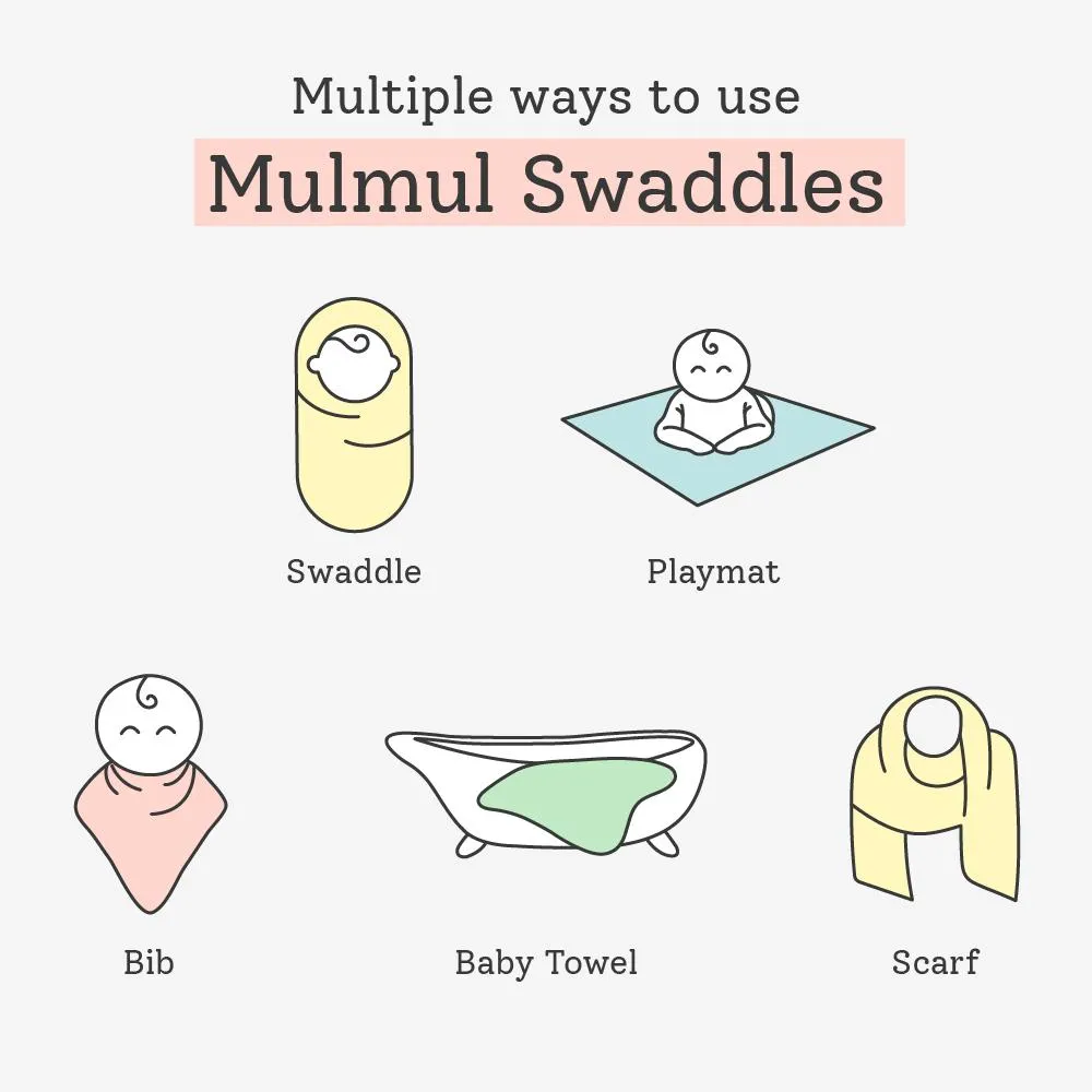 Purple Pods - Mulmul Swaddle Single