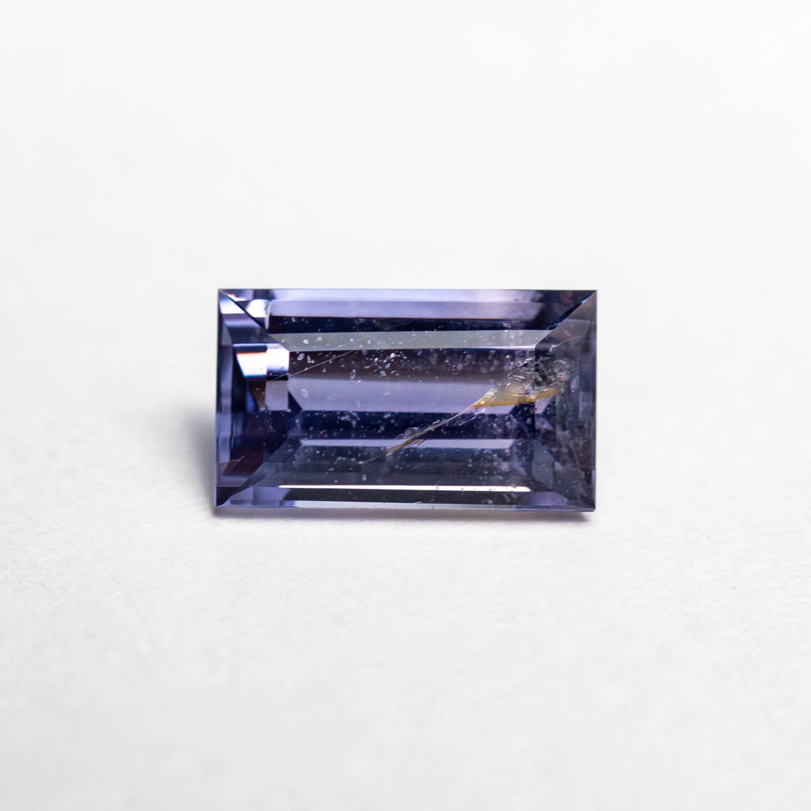 Purple Step Cut Sapphire - 0.88ct Baguette