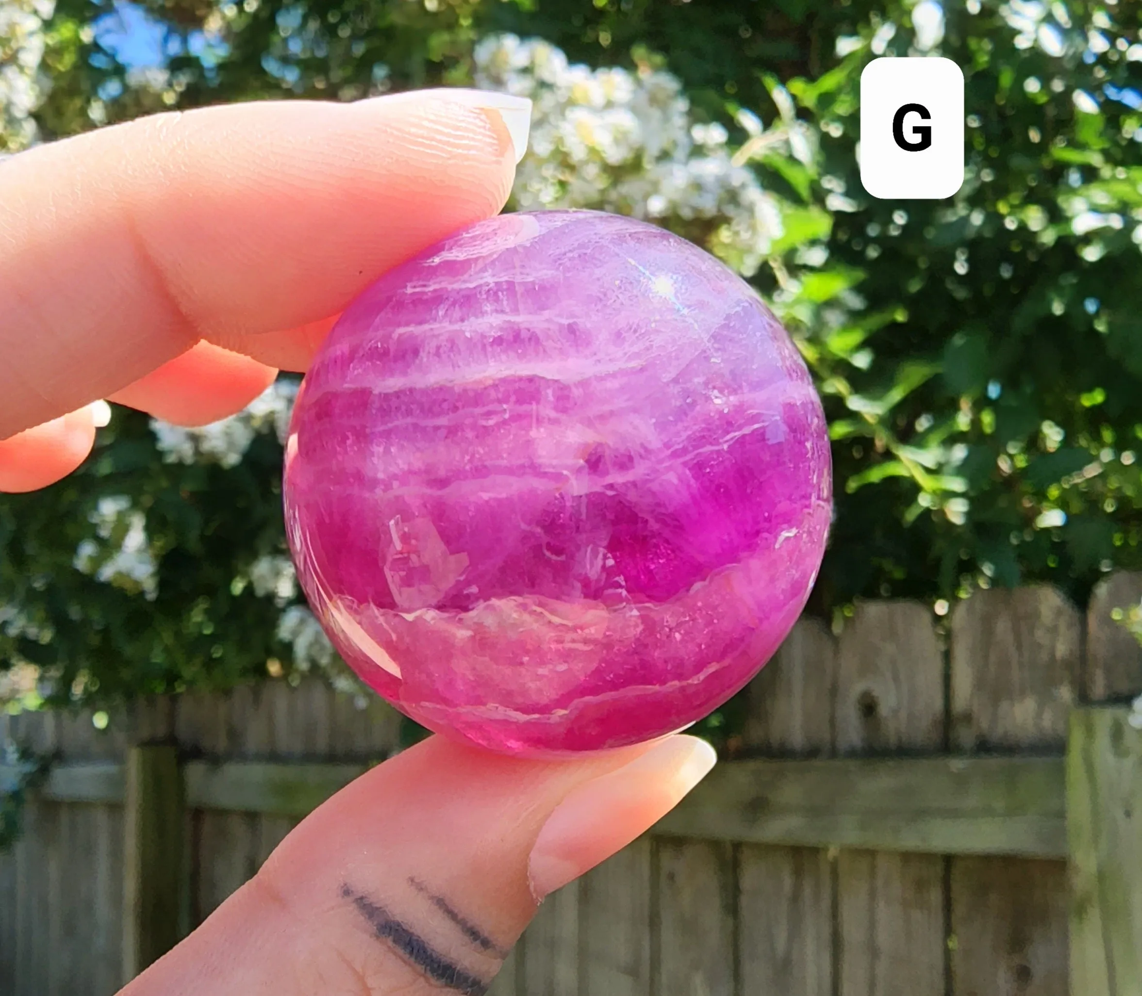 Purple/Magenta Fluorite Spheres