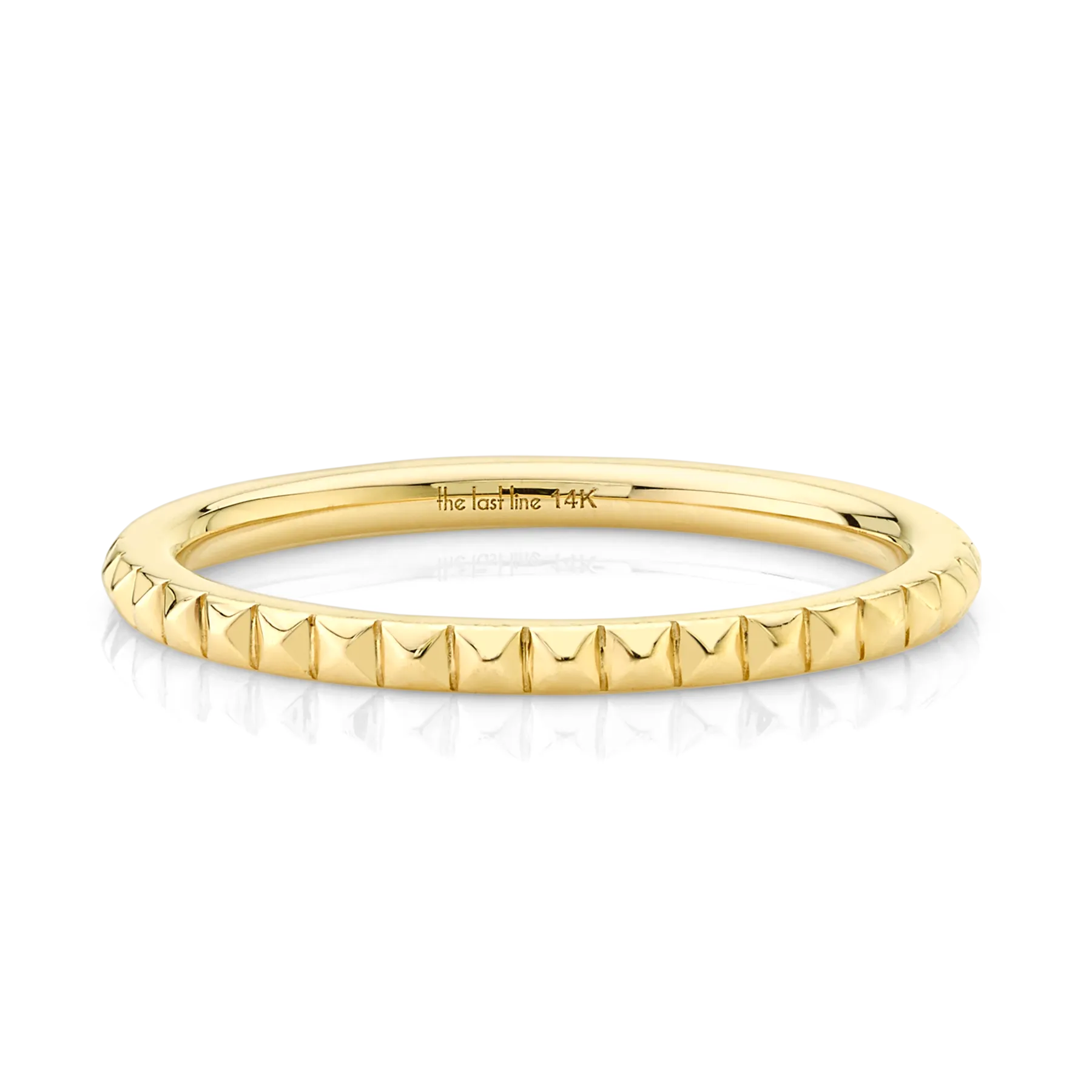 Pyramid Eternity Band -  14k Yellow Gold