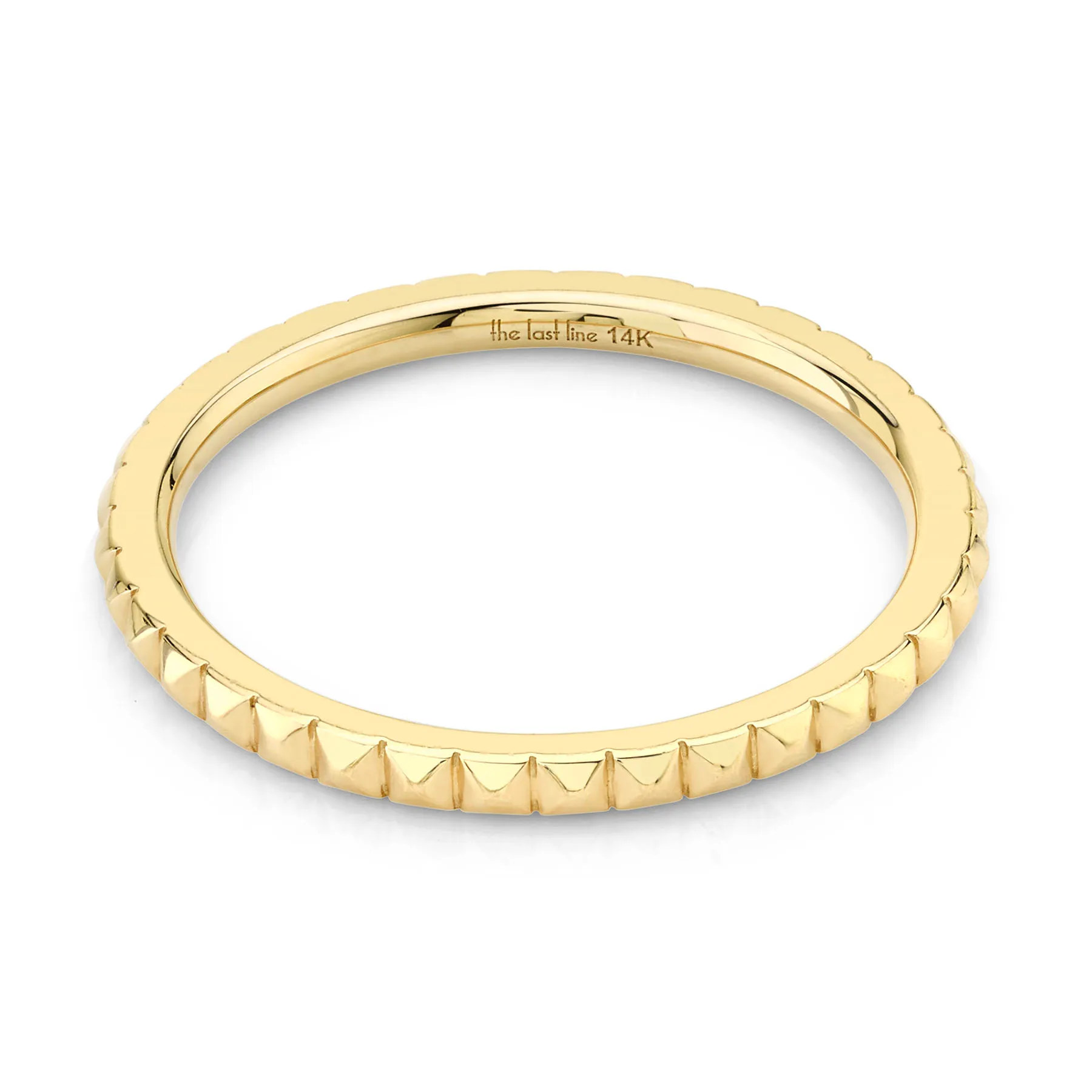 Pyramid Eternity Band -  14k Yellow Gold