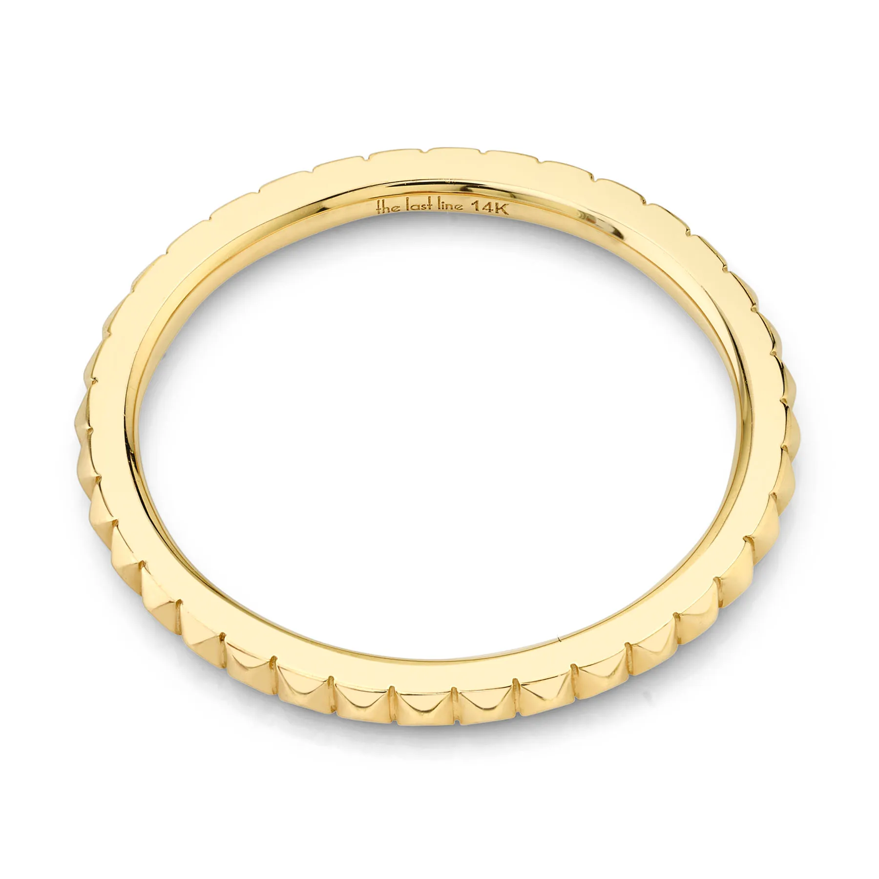 Pyramid Eternity Band -  14k Yellow Gold