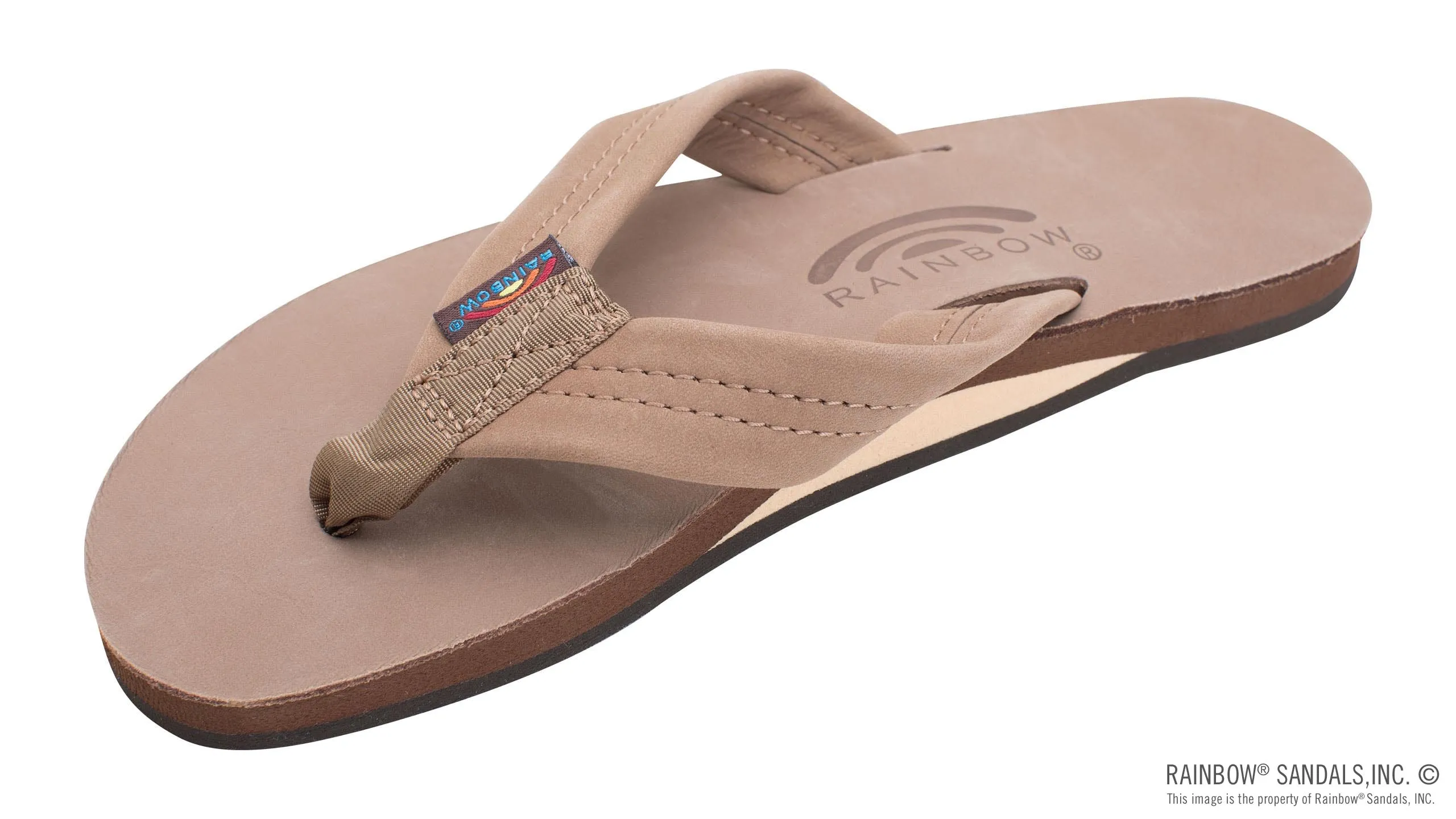 Rainbow Sandals Women's - Single Layer - 1 Strap - Dark Brown