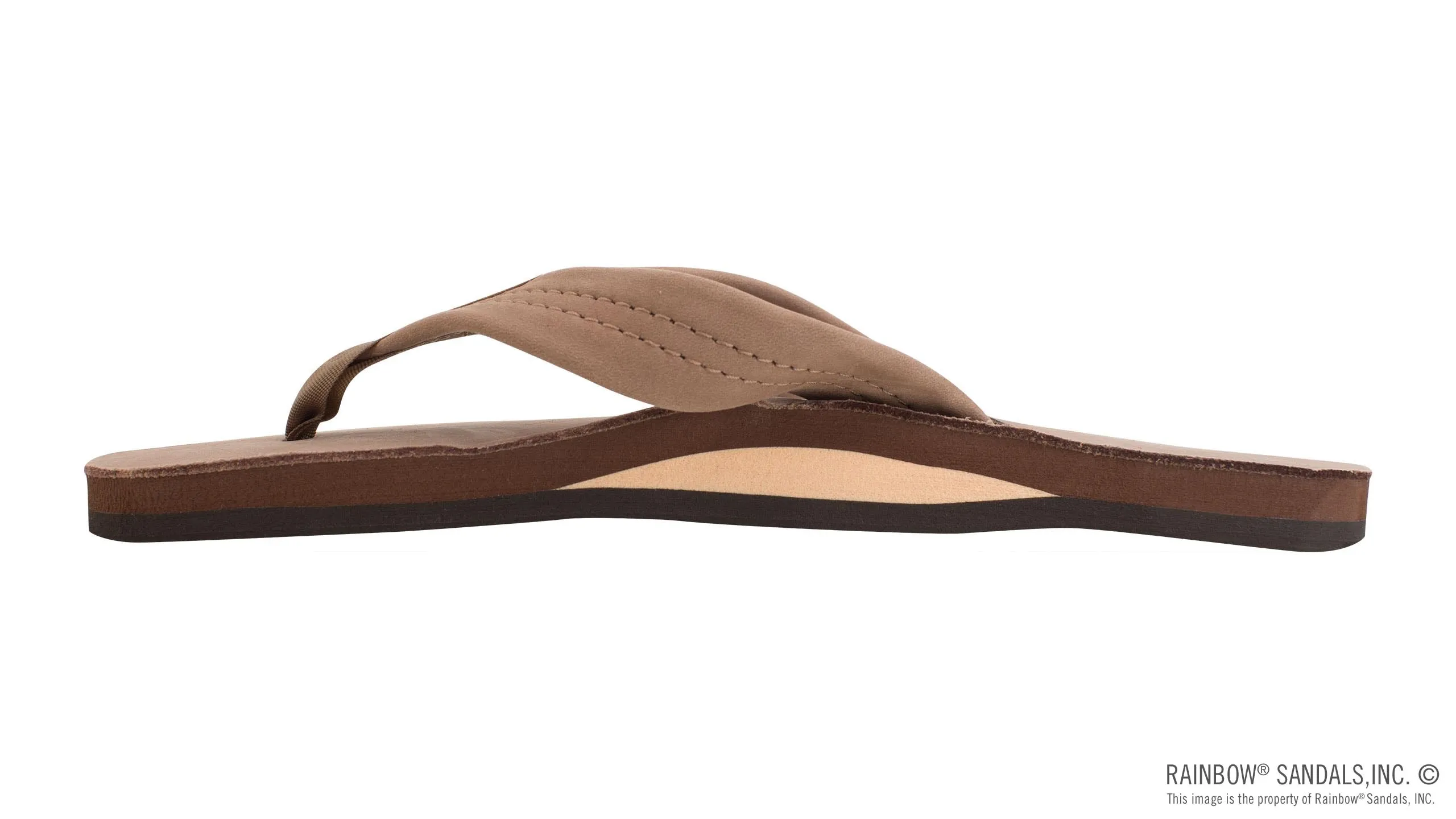 Rainbow Sandals Women's - Single Layer - 1 Strap - Dark Brown