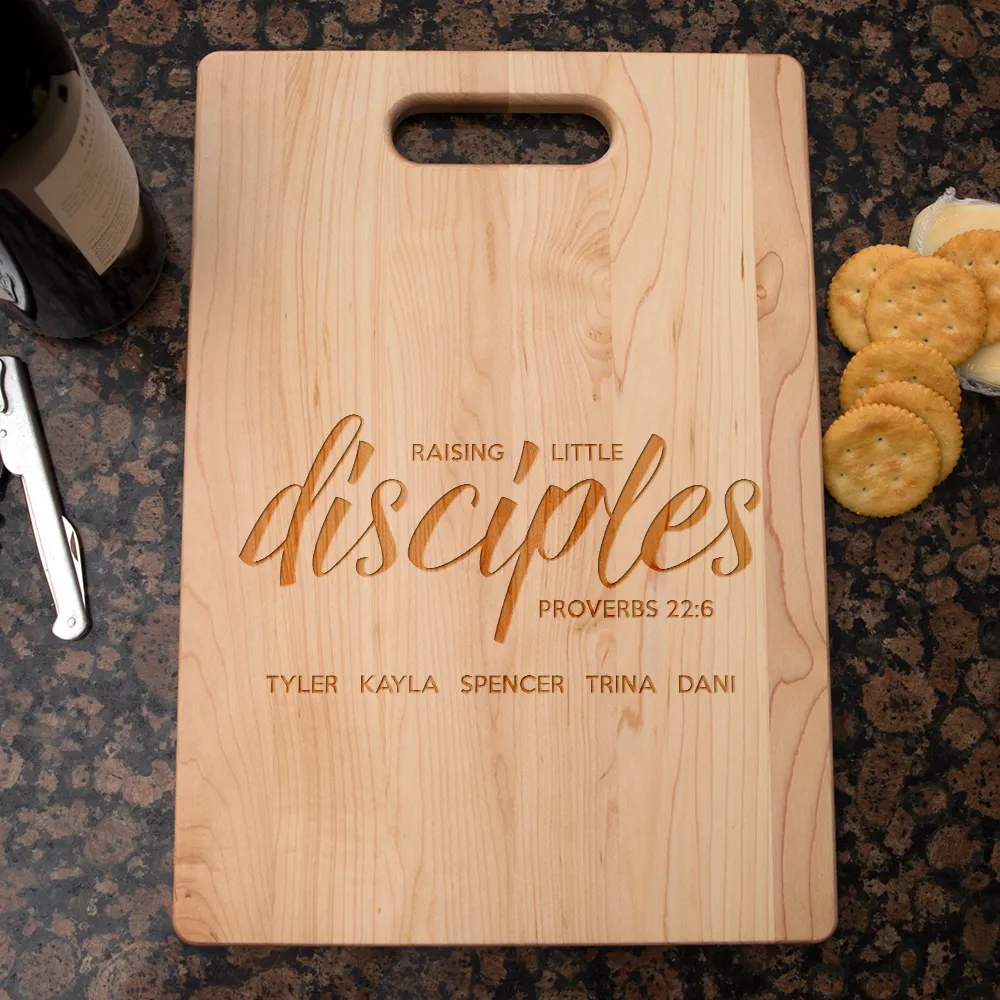 Raising Disciples Personalized Maple Cutting Board