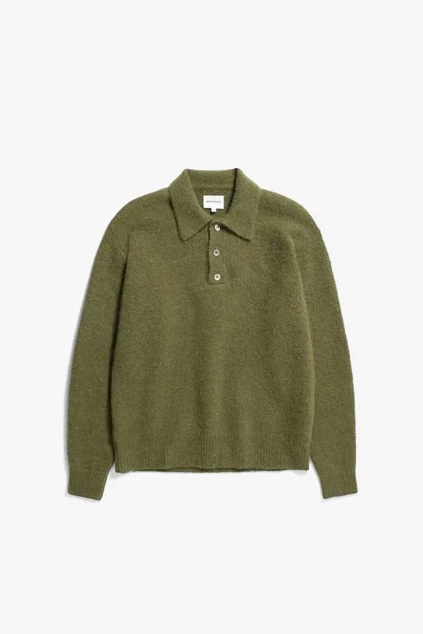 Rasmus Relaxed Brushed Polo - Ivy Green