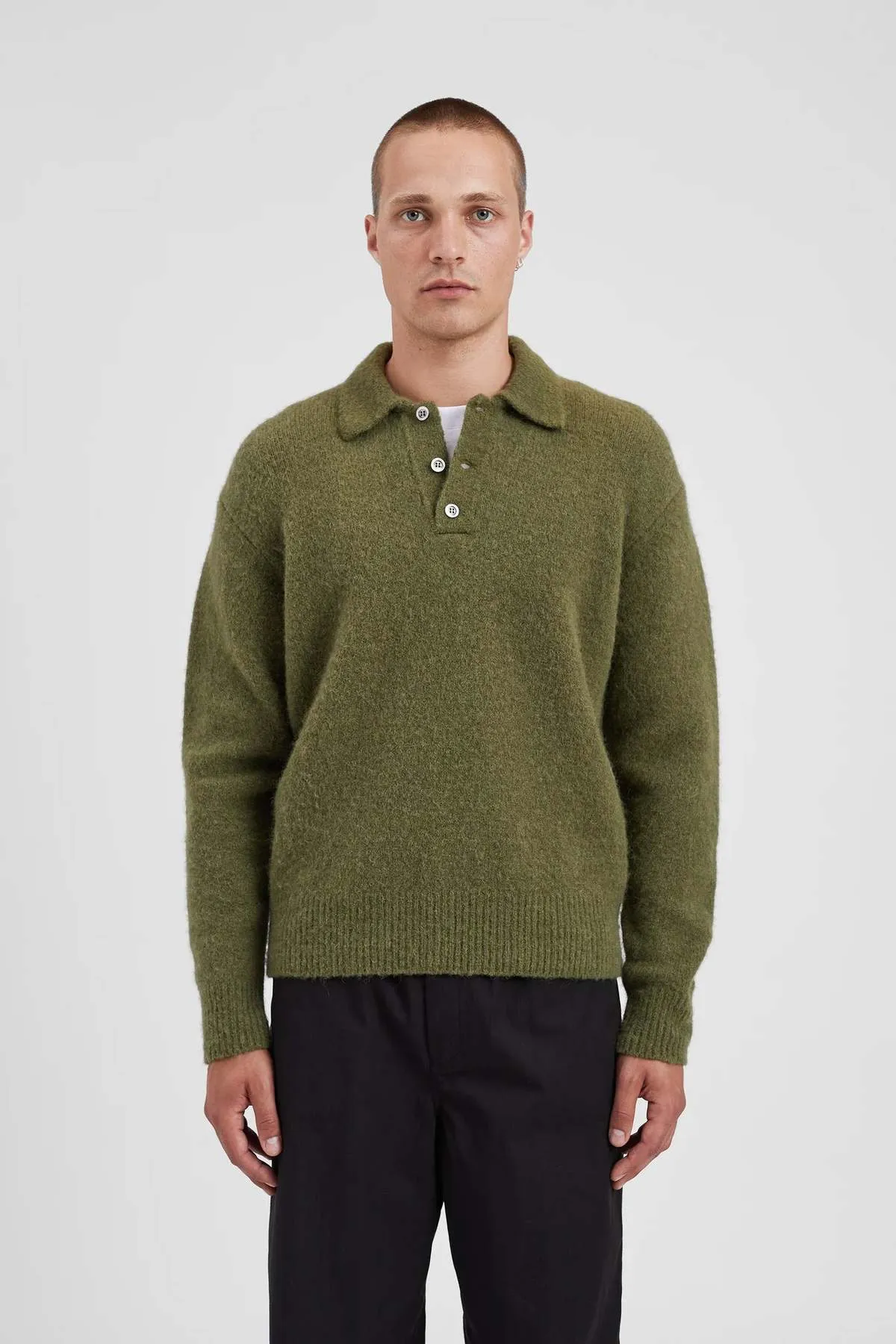 Rasmus Relaxed Brushed Polo - Ivy Green