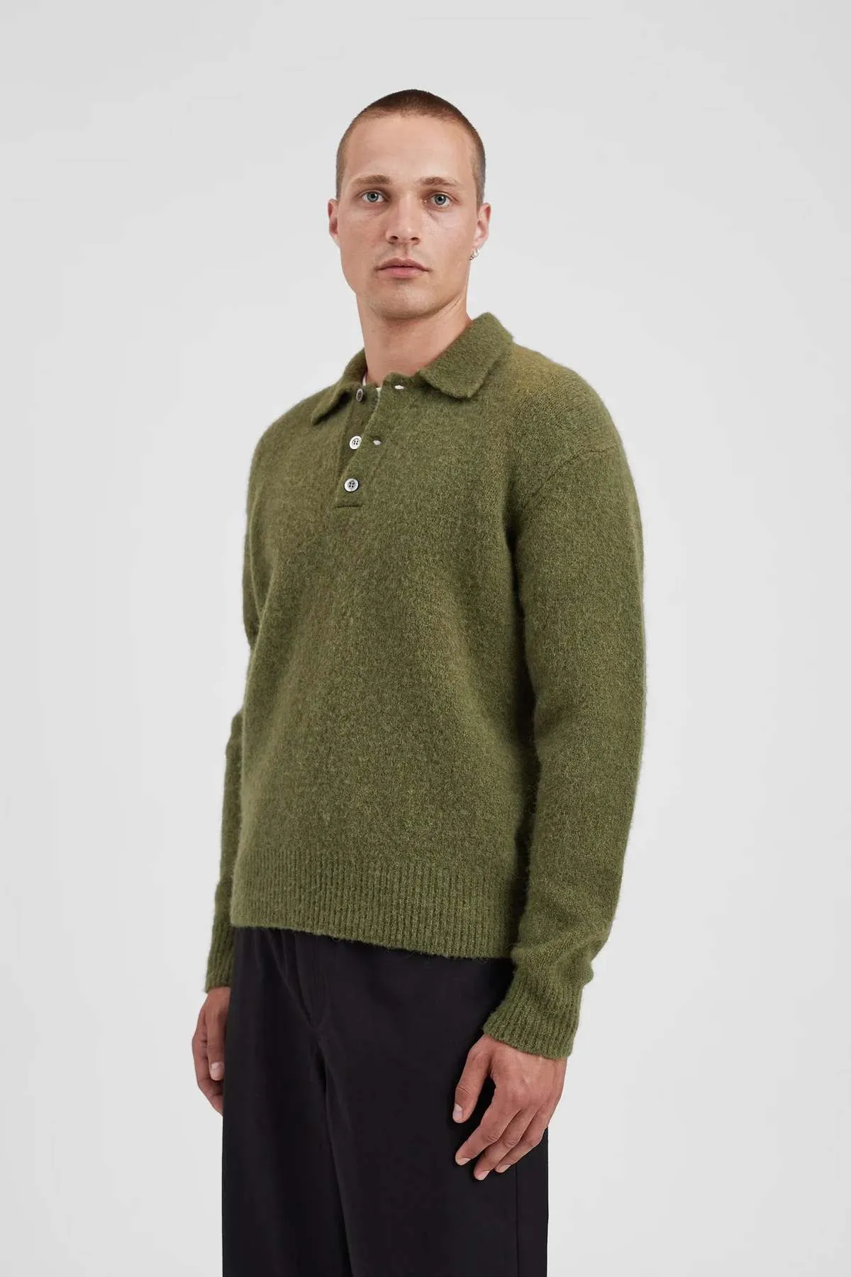 Rasmus Relaxed Brushed Polo - Ivy Green