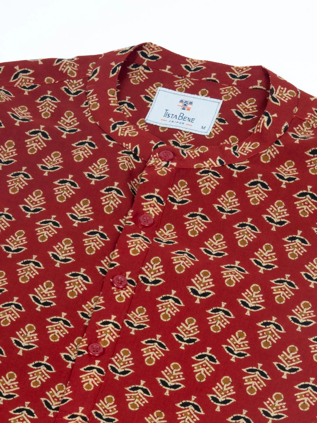 Red Aaftab Printed Kurta