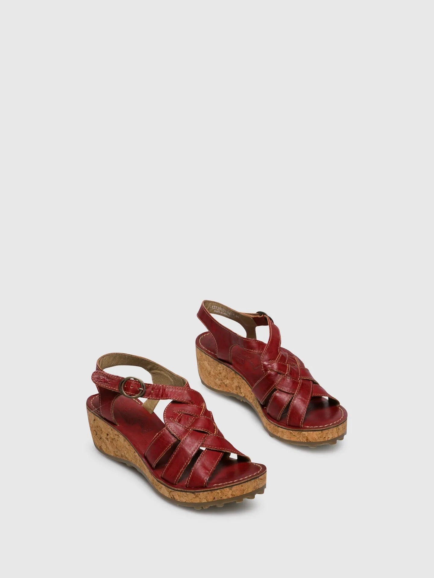 Red Buckle Sandals