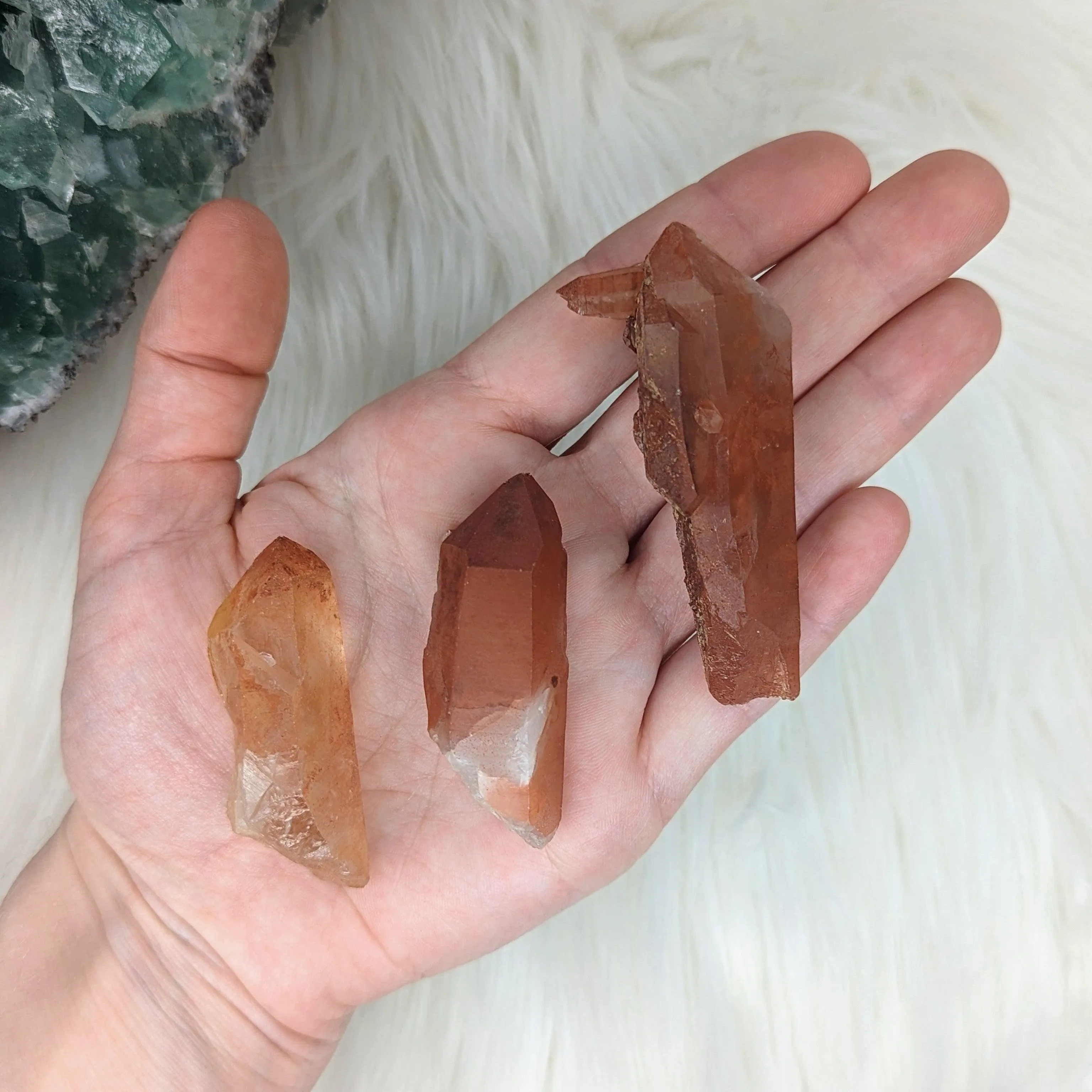 Red Hematoid Quartz Specimen Points~ Unique set of 2