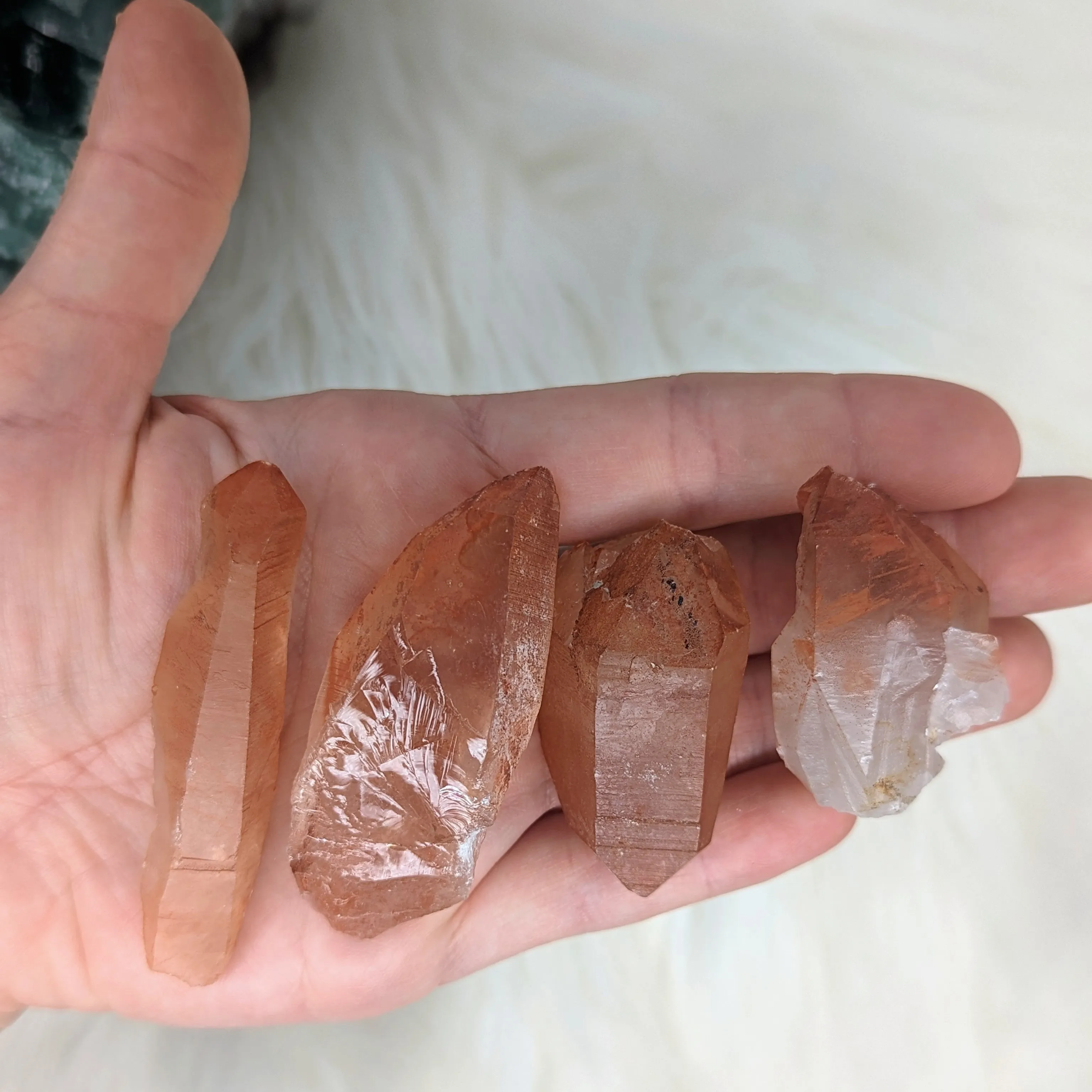 Red Hematoid Quartz Specimen Points~ Unique set of 2