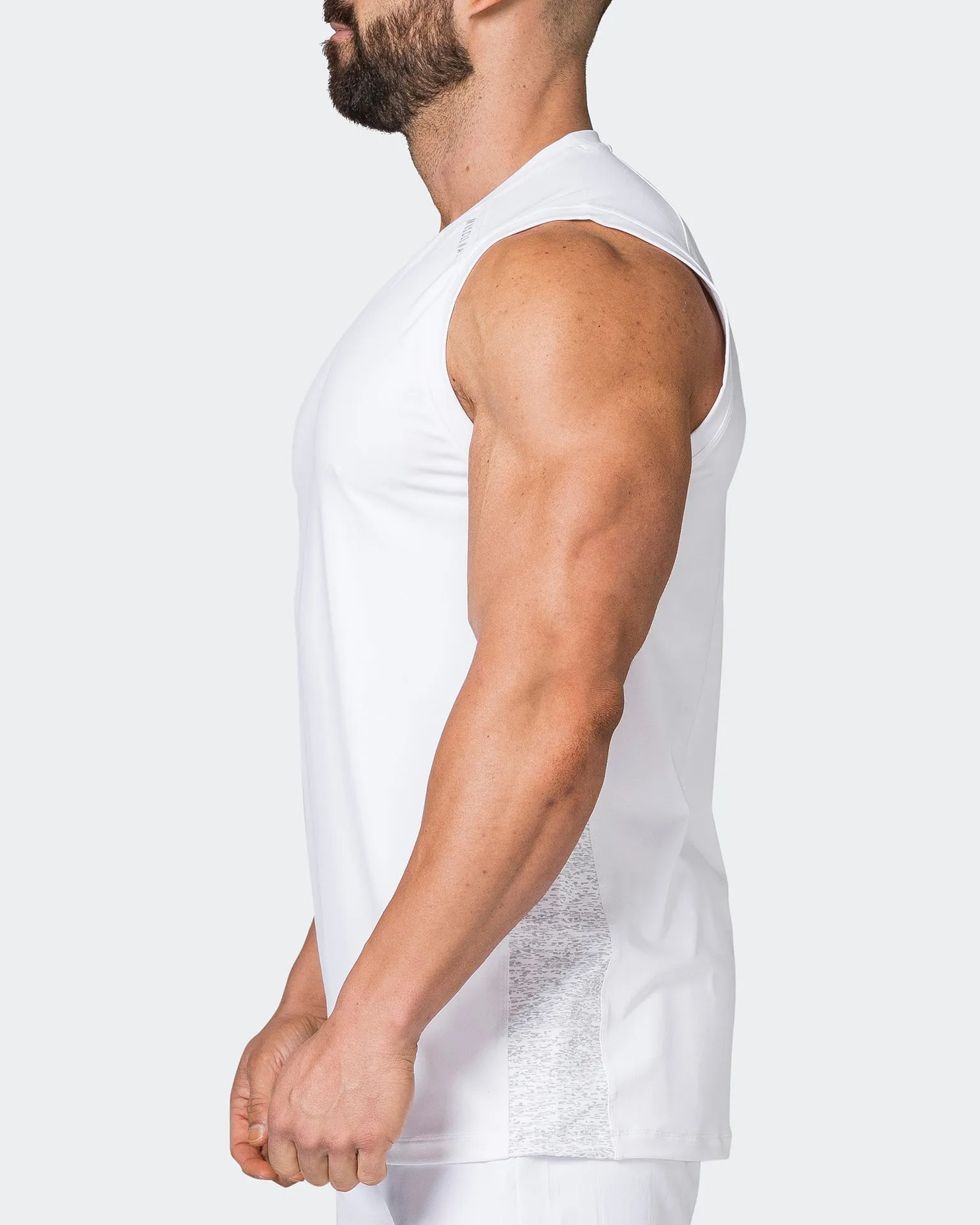 Reflective Running Tank - White
