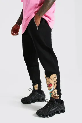 Regular Fit Teddy Graphic Joggers