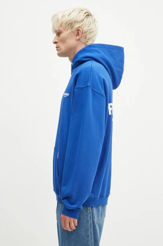 Represent cotton sweatshirt Represent Owners Club men's blue color hooded with a print OCM41113.109