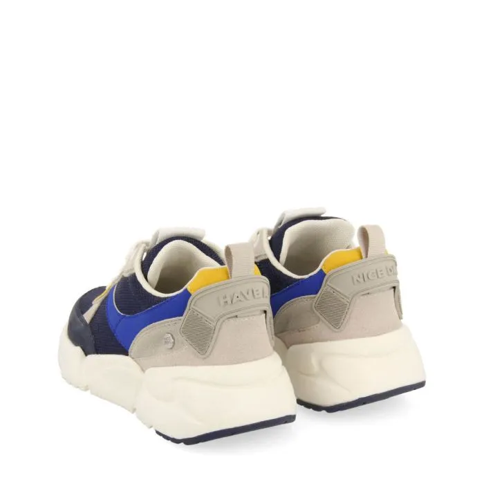 Resende boys navy blue sneakers with high soles