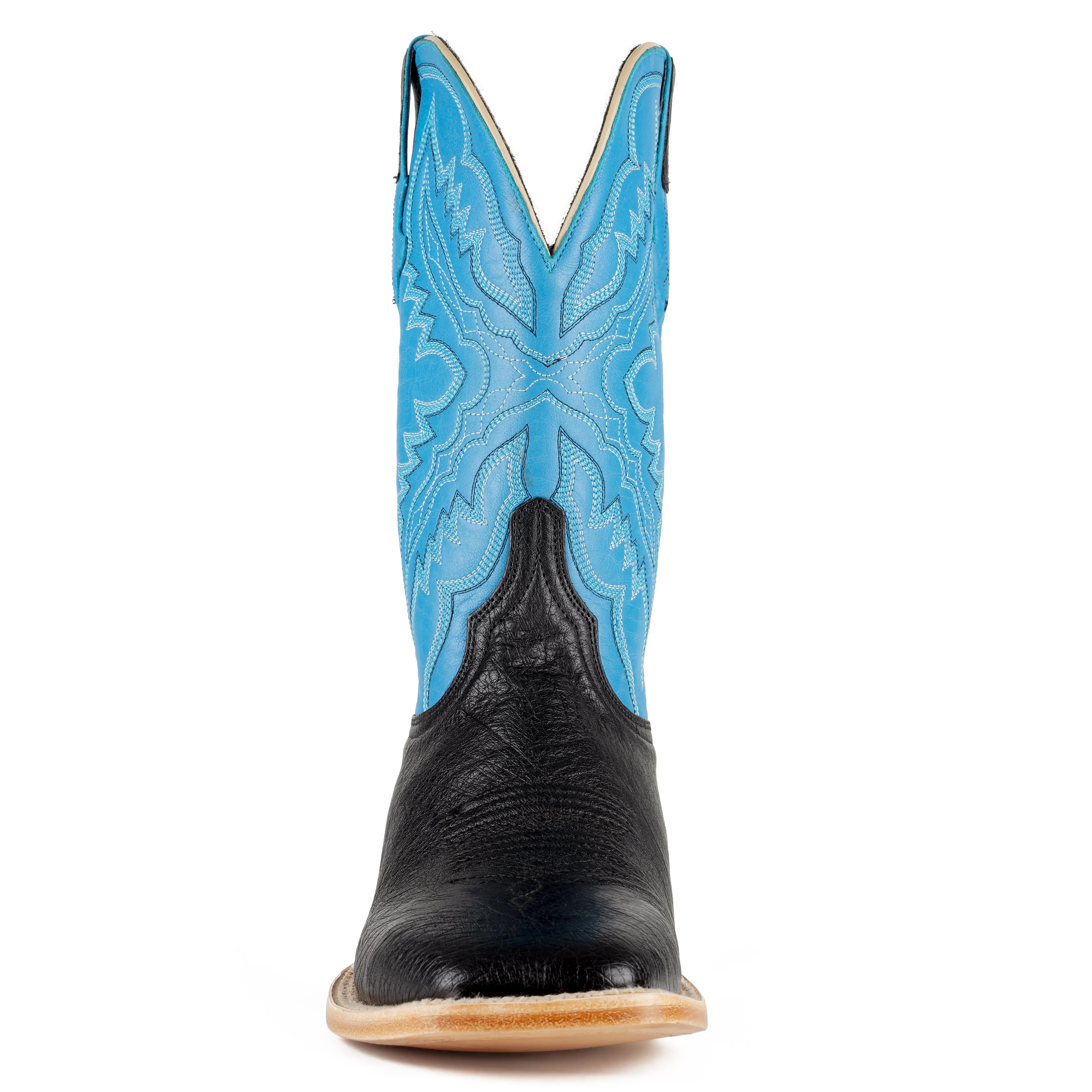 Resistol Boots - Smooth Quill Ostrich - Square Toe - Black