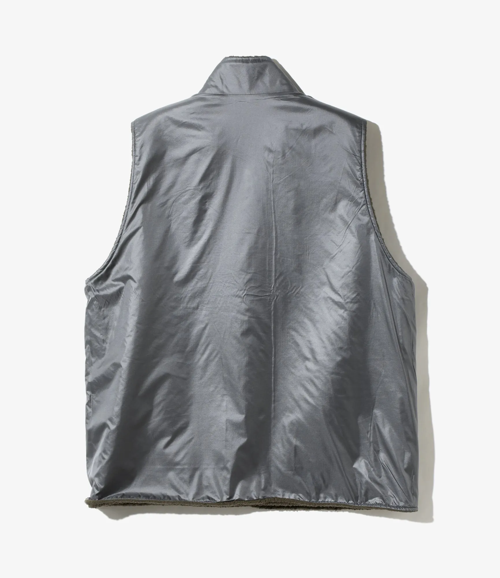 Reversible Vest –Olive Fleece / Charcoal Ripstop