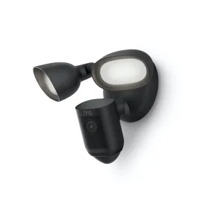 Ring Black Floodlight Cam Pro, Hardwired Outdoor Camera
